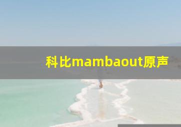 科比mambaout原声