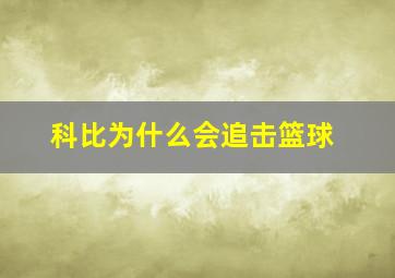 科比为什么会追击篮球