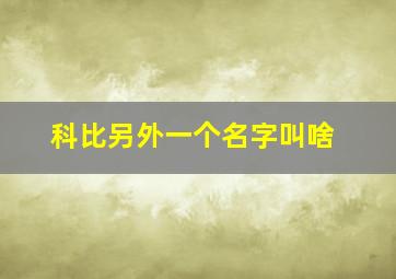 科比另外一个名字叫啥