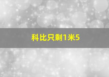 科比只剩1米5