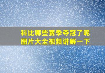 科比哪些赛季夺冠了呢图片大全视频讲解一下