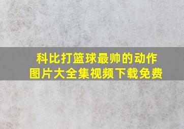 科比打篮球最帅的动作图片大全集视频下载免费