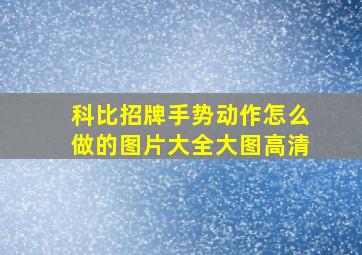 科比招牌手势动作怎么做的图片大全大图高清