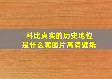 科比真实的历史地位是什么呢图片高清壁纸