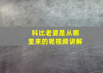 科比老婆是从哪里来的呢视频讲解