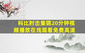 科比肘击集锦20分钟视频播放在线观看免费高清