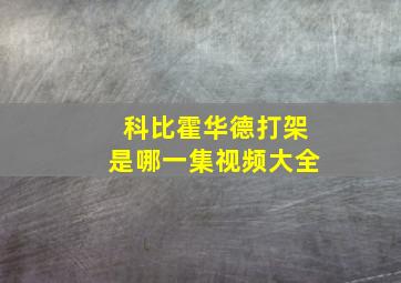 科比霍华德打架是哪一集视频大全