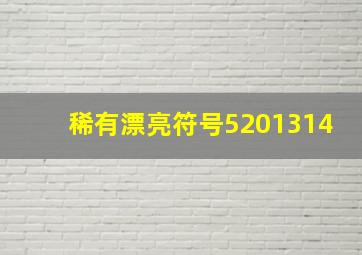 稀有漂亮符号5201314