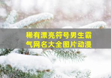 稀有漂亮符号男生霸气网名大全图片动漫