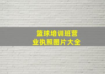 篮球培训班营业执照图片大全