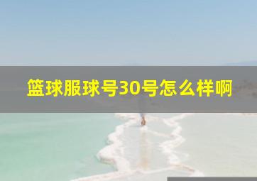 篮球服球号30号怎么样啊