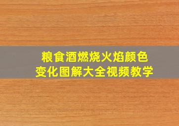 粮食酒燃烧火焰颜色变化图解大全视频教学