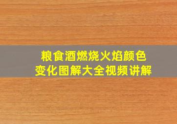 粮食酒燃烧火焰颜色变化图解大全视频讲解