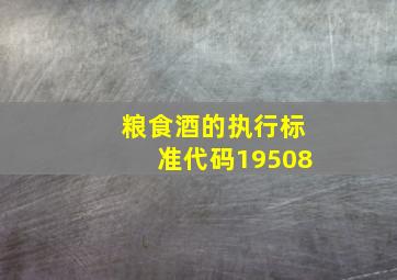 粮食酒的执行标准代码19508