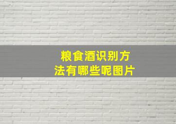 粮食酒识别方法有哪些呢图片