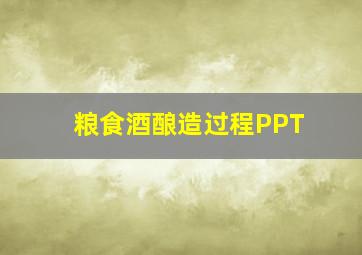 粮食酒酿造过程PPT