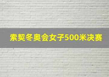 索契冬奥会女子500米决赛