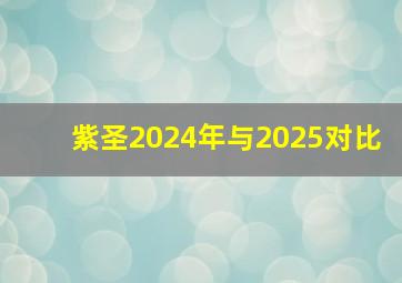 紫圣2024年与2025对比