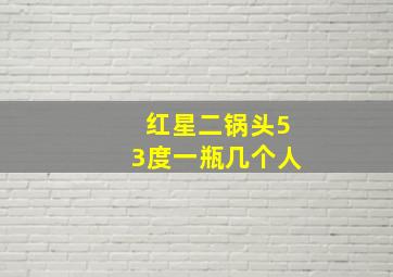 红星二锅头53度一瓶几个人