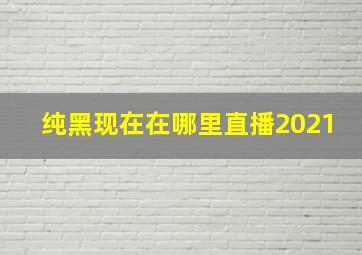 纯黑现在在哪里直播2021