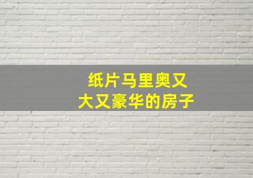 纸片马里奥又大又豪华的房子