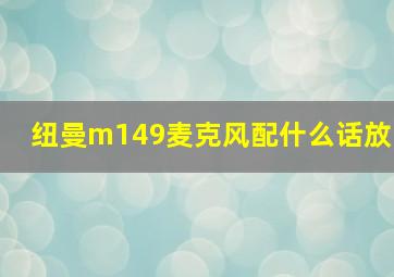 纽曼m149麦克风配什么话放