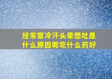 经常冒冷汗头晕想吐是什么原因呢吃什么药好