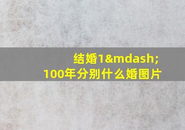 结婚1—100年分别什么婚图片