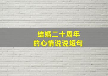 结婚二十周年的心情说说短句