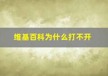 维基百科为什么打不开