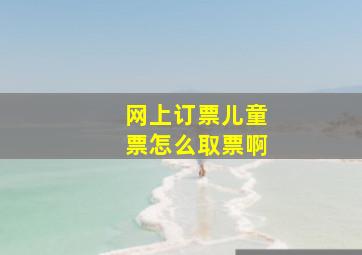 网上订票儿童票怎么取票啊