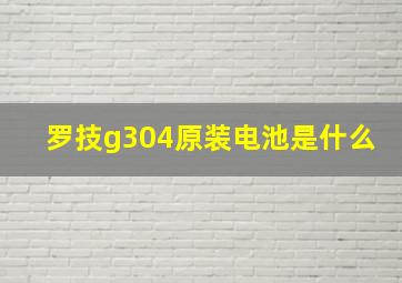 罗技g304原装电池是什么