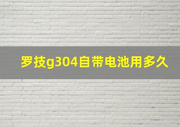 罗技g304自带电池用多久