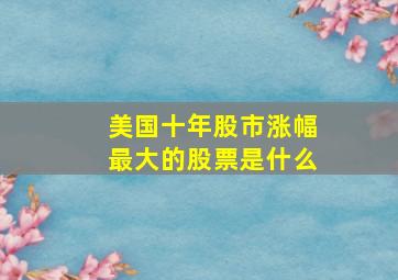 美国十年股市涨幅最大的股票是什么