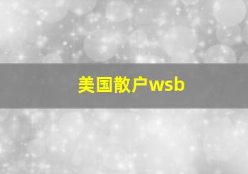 美国散户wsb