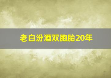 老白汾酒双胞胎20年