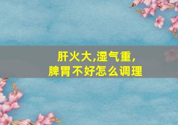 肝火大,湿气重,脾胃不好怎么调理