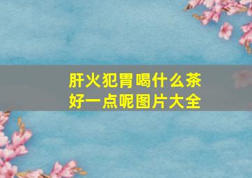 肝火犯胃喝什么茶好一点呢图片大全