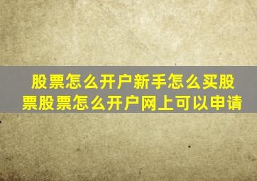 股票怎么开户新手怎么买股票股票怎么开户网上可以申请