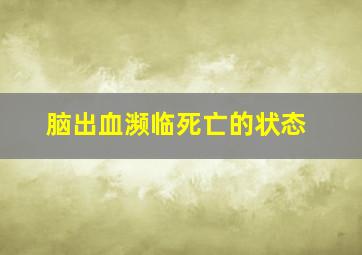 脑出血濒临死亡的状态