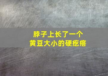 脖子上长了一个黄豆大小的硬疙瘩