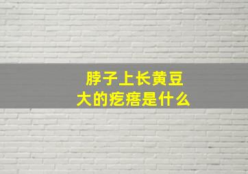 脖子上长黄豆大的疙瘩是什么