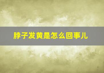 脖子发黄是怎么回事儿