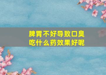 脾胃不好导致口臭吃什么药效果好呢