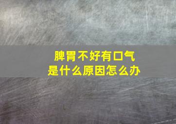 脾胃不好有口气是什么原因怎么办