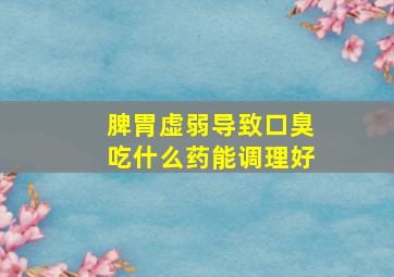 脾胃虚弱导致口臭吃什么药能调理好