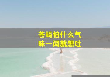 苍蝇怕什么气味一闻就想吐