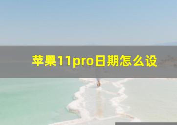 苹果11pro日期怎么设