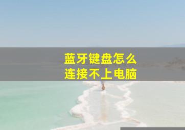 蓝牙键盘怎么连接不上电脑