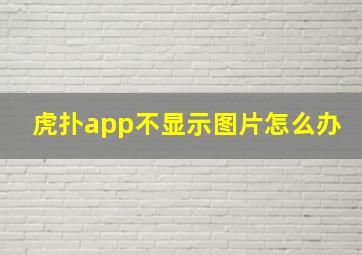 虎扑app不显示图片怎么办